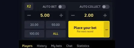 JetX bet panels with stake and auto cash-out fields
